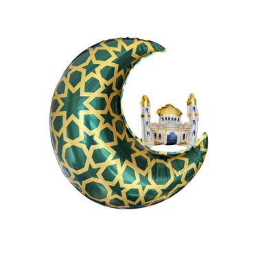 Ramazan Ay Kubbe Figürlü Folyo Balon Yeşil 