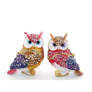 Swarovski Taşlı 2'li Baykuş Seti 