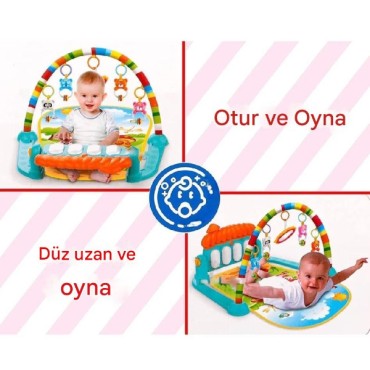 Piyanolu Mantar Oyun Halısı 