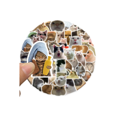  Çılgın Kediler Macbook Notebook Tablet Telefon Ajanda Laptop Defter Sticker Seti