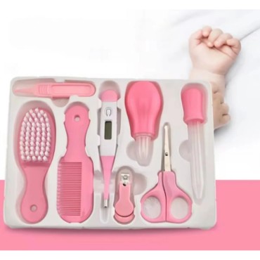 8 Parça Bebek Bakım Seti Pembe Renk