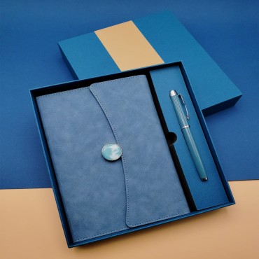 Promosyon Defter Kalem Seti Mavi Renk