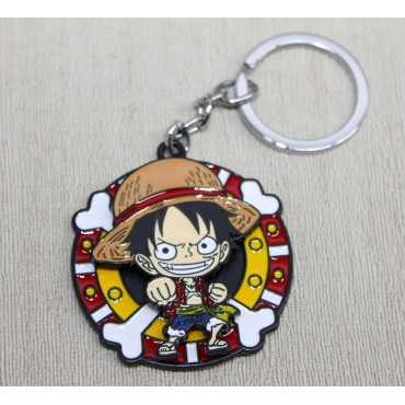 Metal Dönen Luffy Anahtarlık 