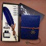 Deri Defter ve Tüylü Kalem Hediye Seti 