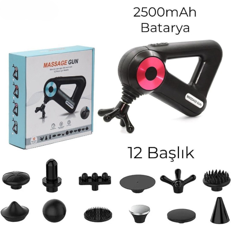 12 Başlıklı Masaj Aleti 