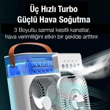 Su Hazneli Şarjlı Masa Vantilatörü 