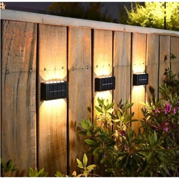 10 Ledli Solar Bahçe Dış Mekan Duvar Aydınlatması 2'li Set