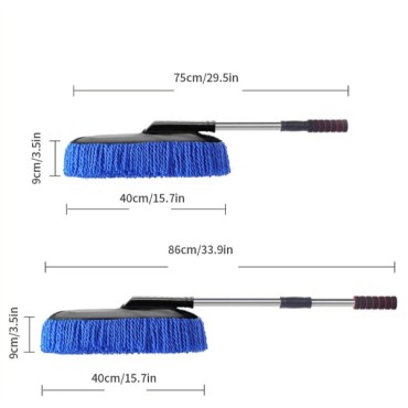 Teleskopik Mikrofiber Araç Yıkama Fırçası 