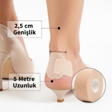 Ayakkabı Vurma Önleyici Rulo Bant 2.5 cm X 5 m