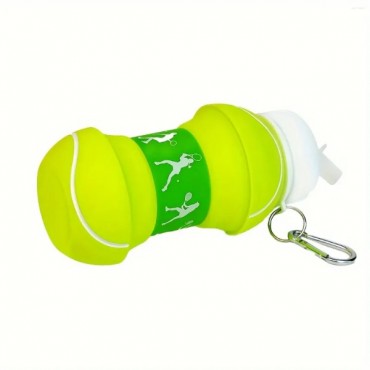 Tenis Topu Tasarımlı Akordiyon Su Şişesi