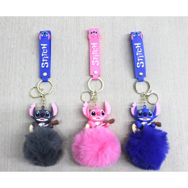 Ponponlu Stitch Anahtarlık 