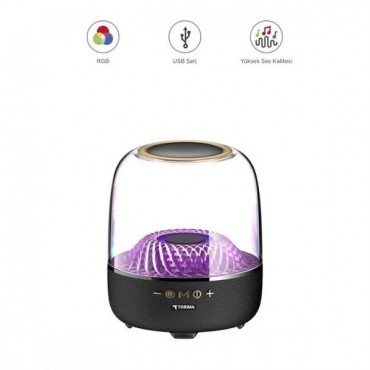 D33 Siyah Taşınabilir Kablosuz Bluetooth Hoparlör 