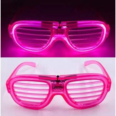 Pembe Led Işıklı Parti Gözlüğü - Neon 3 Modlu