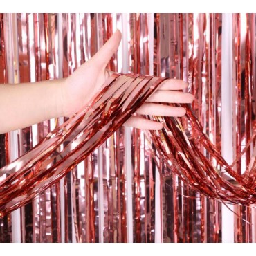 Rose Gold Püsküllü Kapı Perdesi 