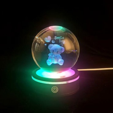 USB'li Ayıcık Tasarımlı Dönen Cam Küre