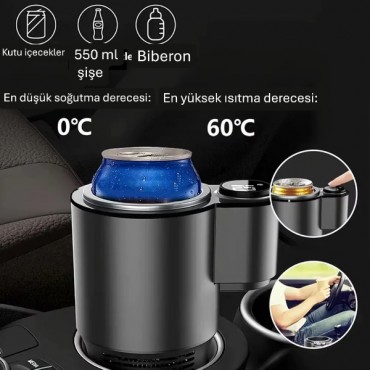 Araç İçi Isıtıcı Ve Soğutucu Bardak Tutucu