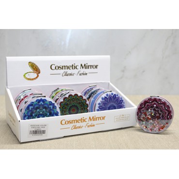 Mandala Desenli Hareketli Sulu El Aynası - Model 6