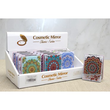 Mandala Desenli Hareketli Sulu El Aynası - Model 4