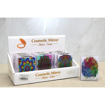 Mandala Desenli Hareketli Sulu El Aynası - Model 2