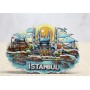 Ahşap İstanbul Temalı Magnet - Model 3
