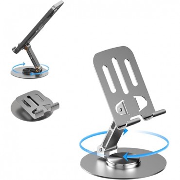 Dönebilir ve Katlanabilir Masaüstü Metal Telefon Tutucu 