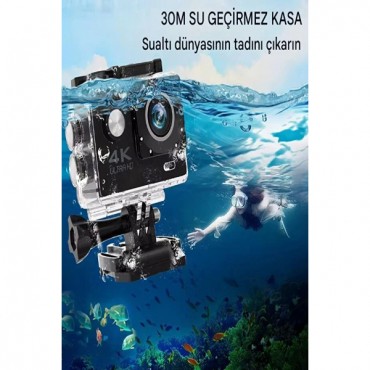 Kumandalı 4K Wi-Fi Aksiyon Kamerası 