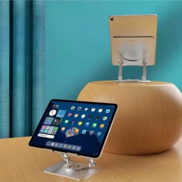 360 Derece Dönebilen Yükseltilmiş Masaüstü Ayarlanabilir Metal Tablet Standı 360 Derece Dönebilen Yükseltilmiş Masaüstü Ayarlanabilir Metal Tablet Standı