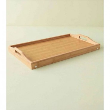 Bambu Kulplu Ayaklı Keyif Tepsisi 