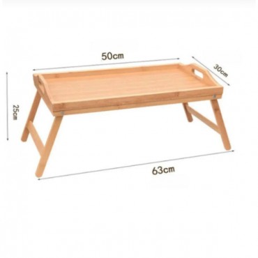 Bambu Kulplu Ayaklı Keyif Tepsisi 