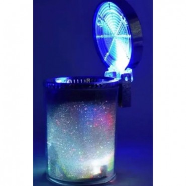 Araç İçi Oto Kokusuz Küllük RGB Işıklı Kapaklı