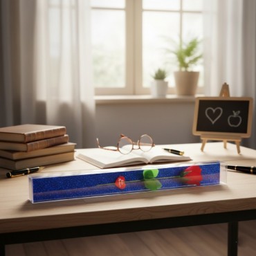 Şeffaf Simli Kutulu Gül - Öğretmenler Günü Hediyesi