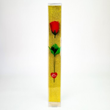 Şeffaf Simli Kutulu Gül - Öğretmenler Günü Hediyesi