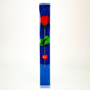 Şeffaf Simli Kutulu Gül - Öğretmenler Günü Hediyesi