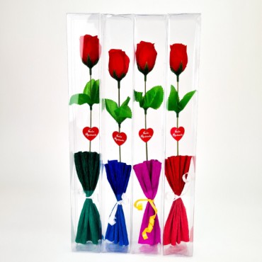 Şeffaf Kutulu Kraponlu Gül - Öğretmenler Günü Hediyesi