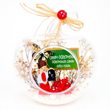 Mini Elma Teraryum - Öğretmenler Günü Hediyesi 