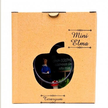 Mini Elma Teraryum - Öğretmenler Günü Hediyesi 