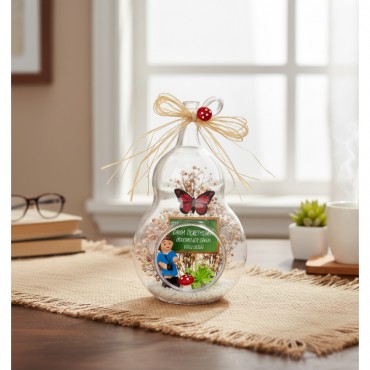 Mini Armut Teraryum - Öğretmenler Günü Hediyesi  