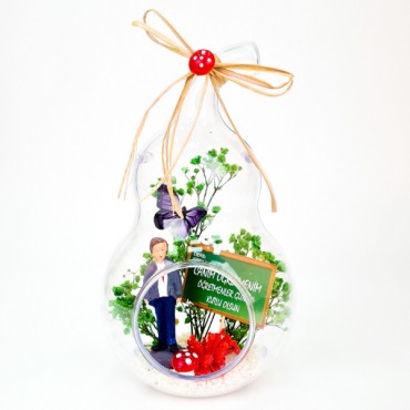 Mini Armut Teraryum - Öğretmenler Günü Hediyesi  