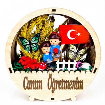 Yuvarlak Saksı Teraryum - Öğretmenler Günü Hediyesi