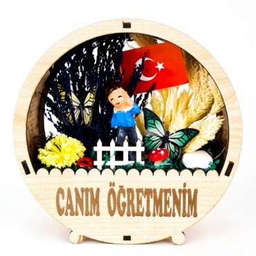 Yuvarlak Saksı Teraryum - Öğretmenler Günü Hediyesi