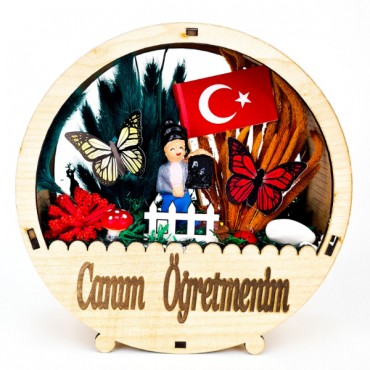 Yuvarlak Saksı Teraryum - Öğretmenler Günü Hediyesi