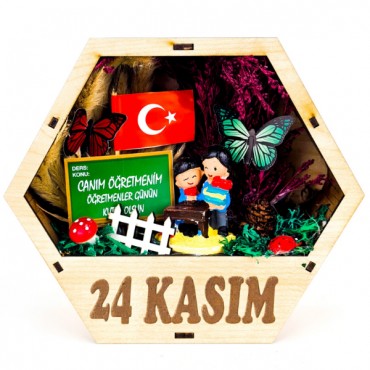 Altıgen Saksı Teraryum - Öğretmenler Günü Hediyesi 