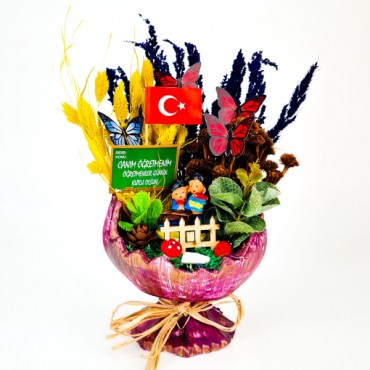 Küçük Kırık Yumurta Teraryum - Öğretmenler Günü Hediyesi