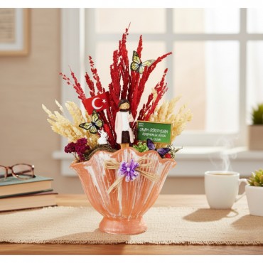 Vazo Midye Teraryum - Öğretmenler Günü Hediyesi 