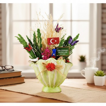 Vazo Midye Teraryum - Öğretmenler Günü Hediyesi 