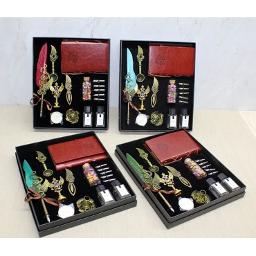 Deri Defterli Divit Hokka Ve Mühür Seti Model 1