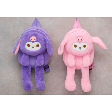 Peluş Işıklı Oynar Kulaklı Kuromi Sırt Çantası 