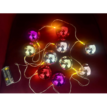 2 Metre 10 Led Pilli 2 Kademeli Parlak Top Led 