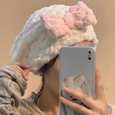 Mikrofiber Örgü Saç Kurutma Bone Havlu