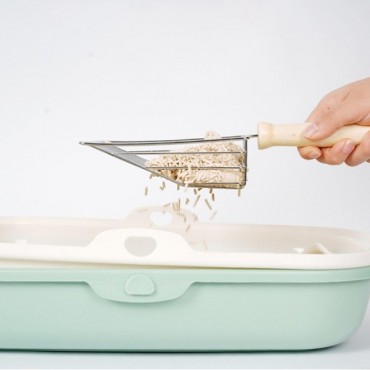 Ahşap Saplı Metal Kum Temizleme Küreği 